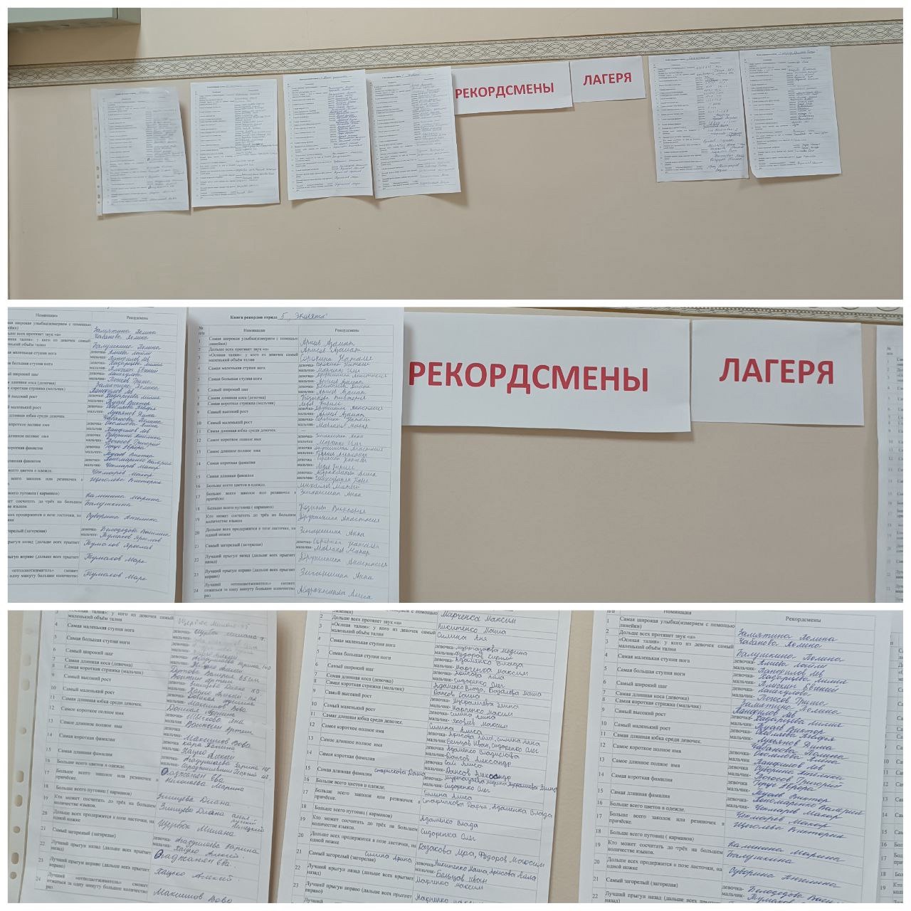 Книга рекордов отряда.